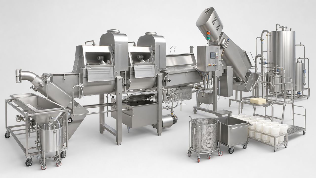 Cheese making equipment — ATMAN cheese plant