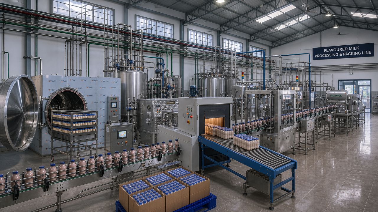 Pasteurisation and processing line — ATMAN flavoured milk plant