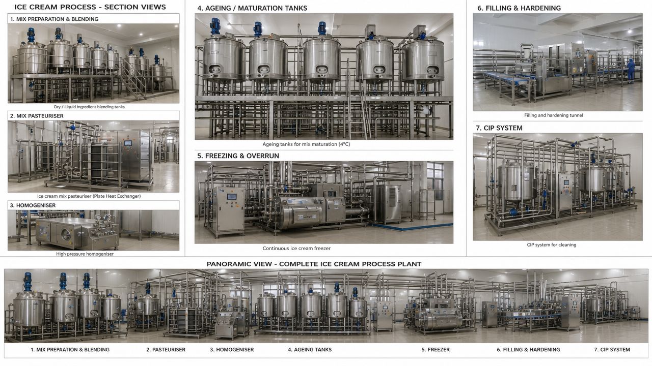 Ice cream mix preparation area — ATMAN ice cream plant
