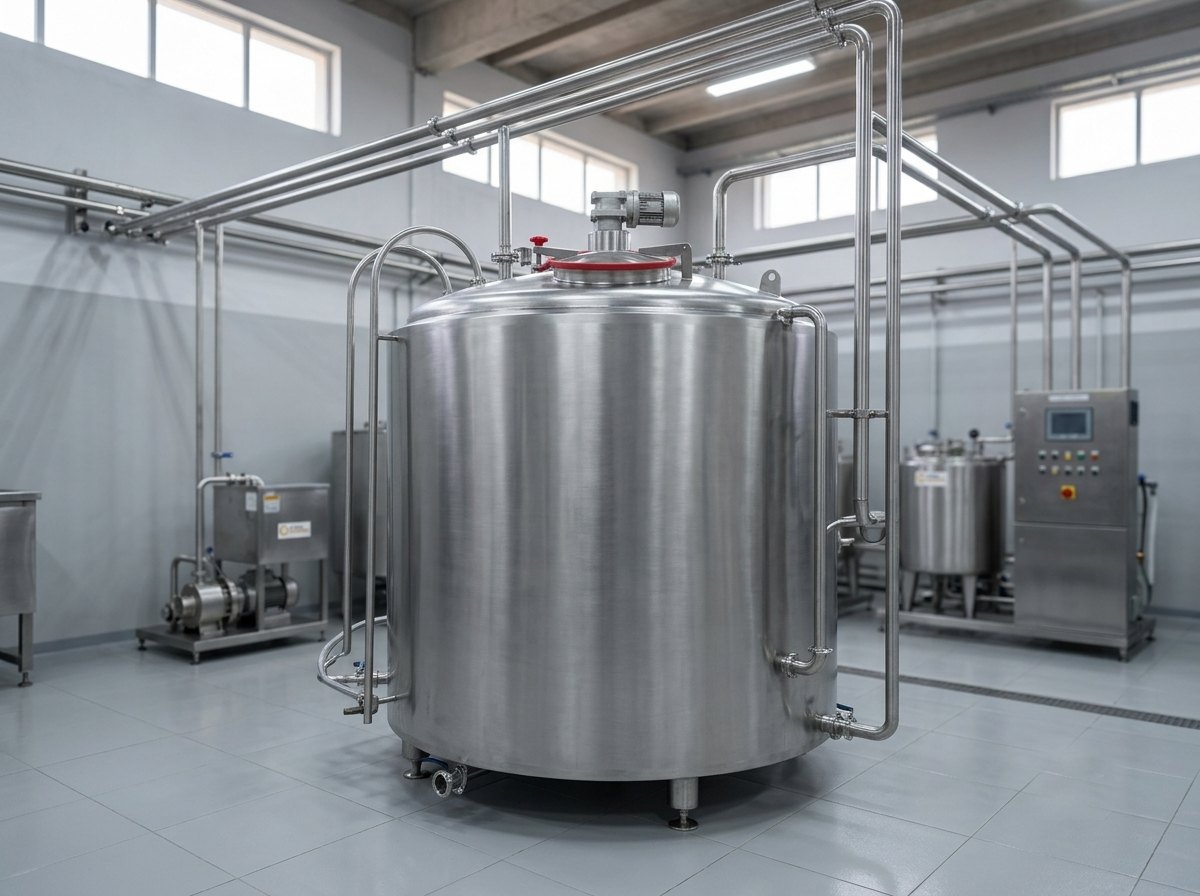 Lassi and buttermilk blending and fermentation tank — ATMAN turnkey dairy plant