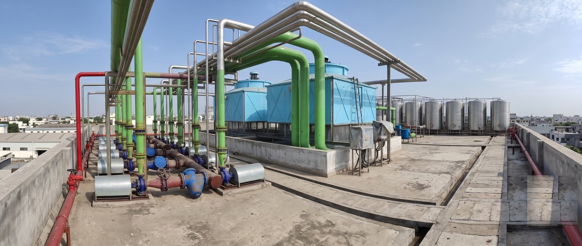 Industrial cooling tower system for process water cooling — ATMAN HVAC & Utility