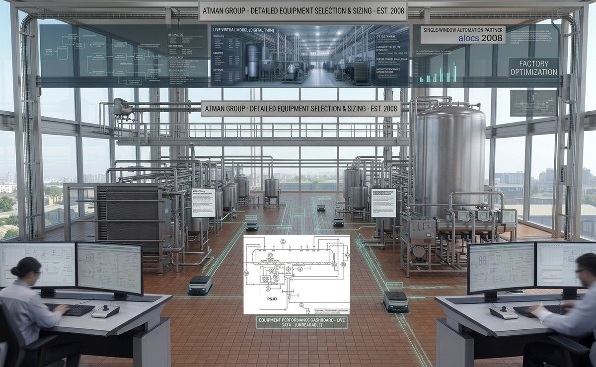 Equipment selection and sizing for a dairy process plant — ATMAN Design & Engineering