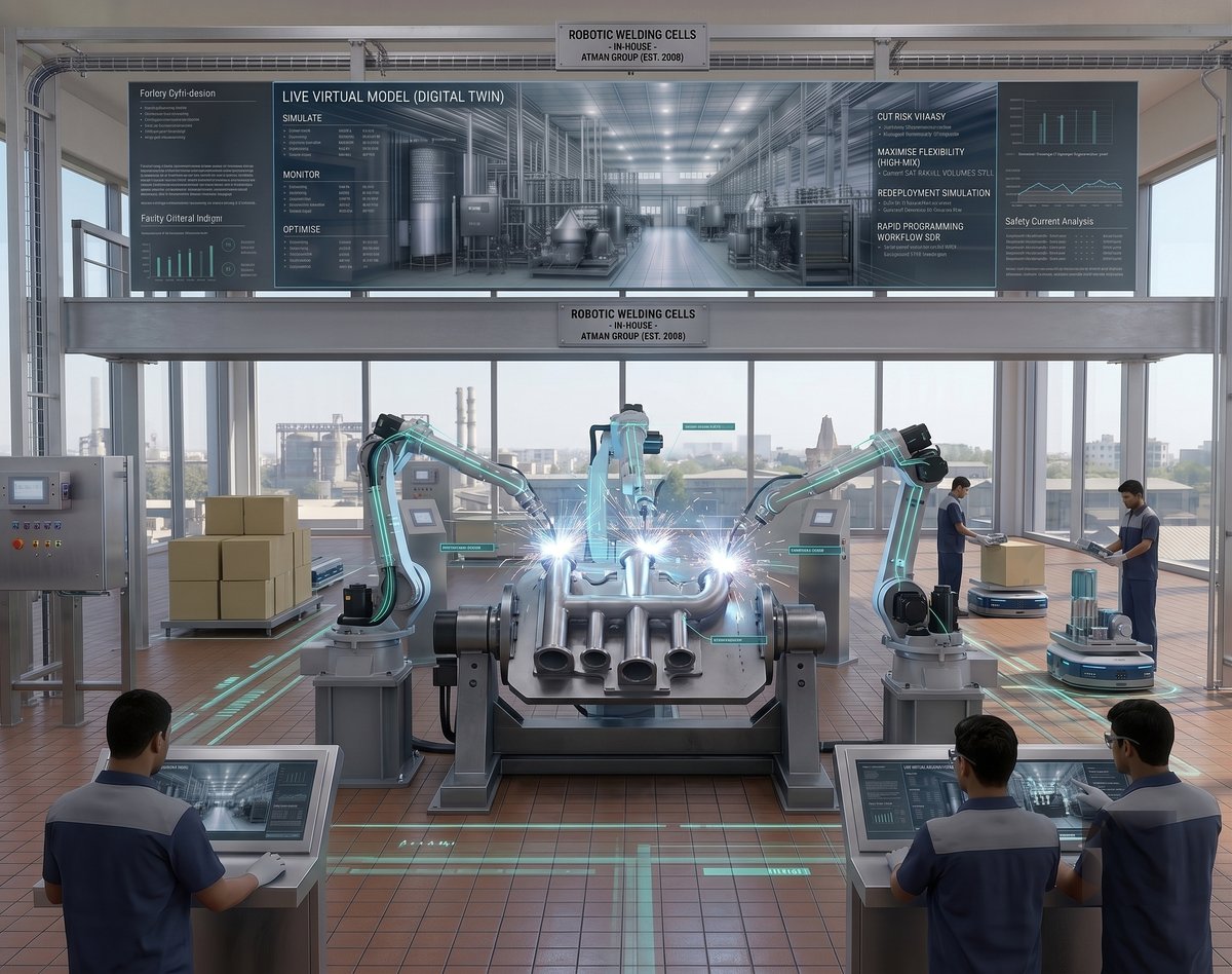 Robotic welding cells with automated welding robots — ATMAN Robotics